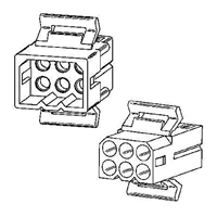 Molex 1261PRT 6 Circuit Connector Kit with Receptacle & Plug - .093" Series