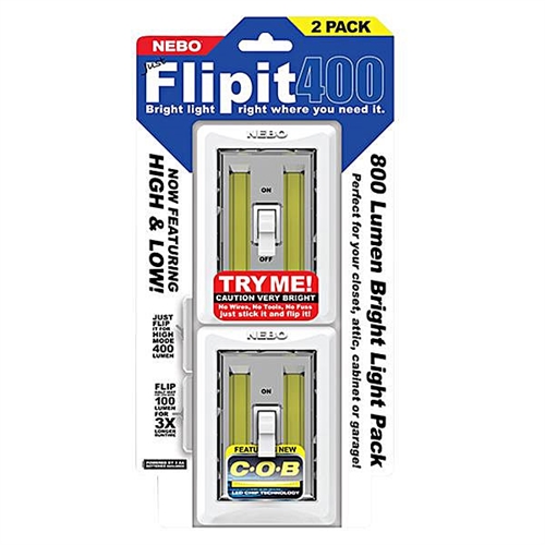 NEBO Flipit400 LED Light Switch - 2 Pack 6699