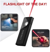 SLIM+ NEBO Rechargeable Pocket Flashlight with Laser Pointer & Power Bank WLT-0005