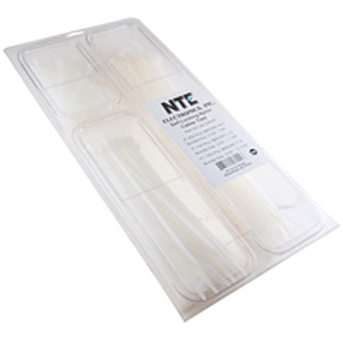 NTE 04-CPNAT Self-Locking Nylon Natural Cable Tie Kit - NTE Electronics