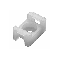 04-SM19 NTE Electronics Cable Tie Screw Mount, Standard .59 Length .37 Width Natural Nylon For #5 Screw 100/bag