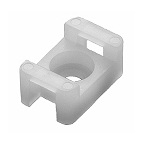 04-SM29 NTE Electronics Cable Tie Screw Mount, Standard .90 Length .42 Height Natural Nylon For 1/4 In Screw 100/bag