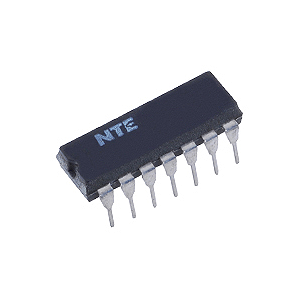 NTE2025 NTE Electronics Integrated Circuit Quad High Voltage Display Driver For Gas Discharge Displays 14-lead DIP