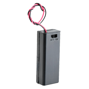 23-BH2-2 NTE Electronics Battery Holder 1-AA with 150mm 5.9" wires, cover and on-off switch