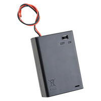 23-BH2-7 NTE Electronics Battery Holder 3-AA side-by-side with 150mm 5.9" wires, cover and on-off switch