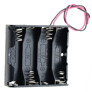 23-BH2-8 NTE Electronics Battery Holder 4-AA one-sided with 150mm 5.9" wires