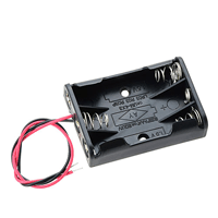 23-BH3-3 NTE Electronics Battery Holder 3-AAA side-by-side with 150mm 5.9" wires