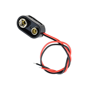 23-BH9-4 NTE Electronics Battery Connector 9V shielded contacts with 150mm 5.9" wires one end