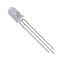 NTE30107-CA NTE Electronics LED Bi-Color 5mm Red/blue 3-lead 5000 mcd Red 3000 mcd Blue - Common Anode Water Clear - 3/pkg