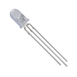 NTE 30107-CA NTE Electronics LED Bi-Color 5mm Red/blue 3-lead 5000 mcd Red 3000 mcd Blue - Common Anode Water Clear - Bulk