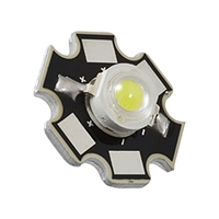 NTE 30180-W-BU High Power LED, 3 Watt, Cool White, 6000k 230 lumen, 20mm Star Base PCB Water Clear Lens