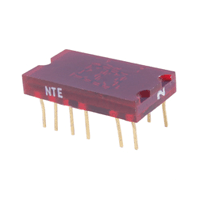 NTE3050 LED Display Red 0.270 Inch Seven Segment Common Anode Left Hand Decimal Point - Bulk
