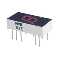 NTE3052 LED Display Red 0.300 Inch Seven Segment Common Anode Right Hand Decimal Point - Bulk