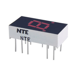 NTE 3061 LED Display Red 0.300 Inch Seven Segment Common Anode Left Hand Decimal Point