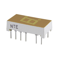 NTE3064 LED Display Yellow 0.300 Inch Seven Segment Common Anode Left Hand Decimal Point - Bulk