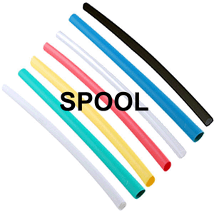 47-10650 NTE Electronics Heat Shrink Tubing, 5/16" x 50ft. Spool, Thin Wall, 2:1 Shrink Ratio