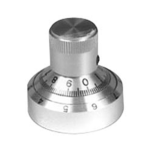 505-0004 NTE Electronics Dial, KILO No. 462, 1" Diameter, Vernier Scale, 10 Turns, Brake Lever, Clear Finish