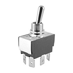 NTE 54-003 Toggle Switch, DPDT, 15A, 125VAC - ON NONE ON - .250" Terminals