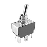 NTE 54-012 Toggle Switch, DPDT, 15A, 125VAC - ON OFF ON - .250" Terminals
