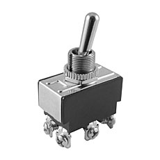 NTE 54-013 Toggle Switch, DPST, 15A, 125VAC - ON OFF ON - Screw Terminals