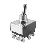 NTE 54-015 Toggle Switch, 3PDT, ON OFF ON - Screw Terminals