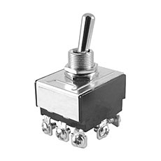 NTE 54-015 Toggle Switch, 3PDT, ON OFF ON - Screw Terminals