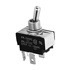 NTE 54-026 Toggle Switch, DPST, 15A, 125VAC - ON NONE OFF