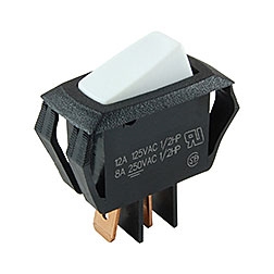 NTE 54-058 Rocker, SPST, 12A, 125VAC Switch OFF NONE (ON)