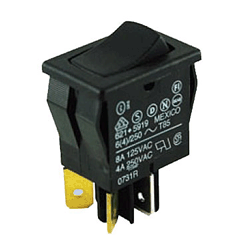 NTE 54-077 Rocker, SPDT, 8A, 125VAC Switch ON NONE ON