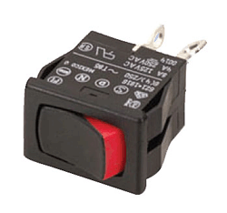 NTE 54-078 Rocker, DPDT, 8A, 125VAC Switch ON NONE (ON)