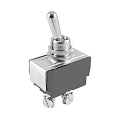 NTE 54-103 Toggle Switch, SPST, 15A, 125VAC - (ON) NONE OFF - Screw Terminals