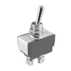 NTE 54-104 Toggle Switch, SPST, 15A, 125VAC - ON NONE (OFF) - Screw Terminals