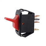 NTE 54-106 Rocker, Lighted, Red, SPST, 16A, 125VAC Switch OFF NONE ON