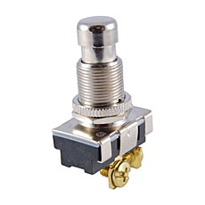NTE 54-134 Pushbutton, SPST, 10A, 250VAC Switch OFF (ON)