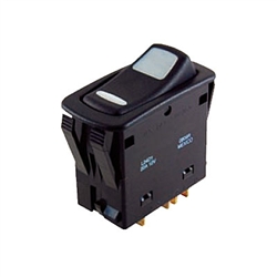 NTE 54-150 Switch Rocker Waterproof Illuminated SPST 20A On-None-Off 12V Green & Amber LED .250 QC Terminals