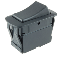 NTE 54-225W Rocker Switch, Waterproof Non-Illuminated Black SPST On-None-Off