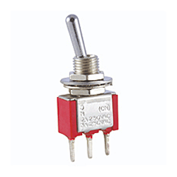 NTE 54-305PC Toggle Switch - SPDT - 5A 120VAC - (ON)-OFF-(ON) - Epoxy Sealed PC Mount Terminals