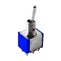 NTE 54-307 Toggle Switch - DPDT - 6A 125VAC - ON NONE ON - Epoxy Sealed Solder Terminals