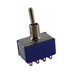 NTE 54-313 Toggle Switch - 4PDT - 6A 125VAC - ON OFF ON - Epoxy Sealed Solder Terminals