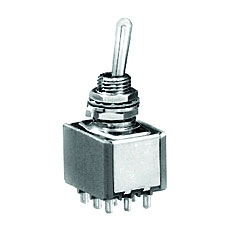 NTE 54-324 Toggle Switch - 3PDT - 6A 125VAC - ON OFF ON - Epoxy Sealed Solder Terminals