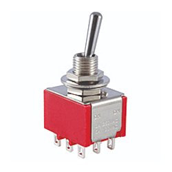 NTE 54-324E Toggle Switch - 3PDT - 5A 120VAC - ON-OFF-ON - Epoxy Sealed Solder Terminals