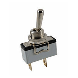 NTE 54-350 Toggle Switch, SPST, ON OFF ON - Solder Lug/Quick Disconnect Terminals