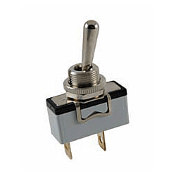 NTE 54-352 Toggle Switch, SPDT, (ON) OFF (ON) - Solder Lug/Quick Disconnect Terminals