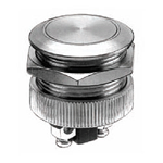 NTE 54-378E Pushbutton, Anti-Vandal, 19mm, SPST-NO, 2A, 48VDC, Curved Switch OFF (ON)