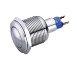 NTE 54-465 Pushbutton, Security, 19mm, SPST-NO, 2A, 120VAC/28VDC, Curved Switch ON* OFF*