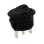 NTE 54-535 Rocker, Round Hole, Lighted, SPST, 16A, 125VAC, Yellow LED Switch ON NONE OFF