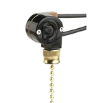 NTE 54-539 Pull Chain Switch, SPST, 6A, 125VAC - ON OFF<br>Replaces 54-538