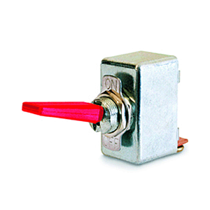 NTE 54-561 Toggle Switch, SPST, 50A, 12VDC, <b>RED</b> - ON NONE OFF - Screw Terminals