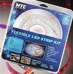 NTE 69-36-[Select Color]-KIT LED Strip Kit, Flexible 300 LEDs 16.4ft Non-Waterproof - Includes LED Strip, Power Supply and Connectors