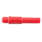 72-032 NTE Electronics Fixed Shroud Plug, 4mm Red